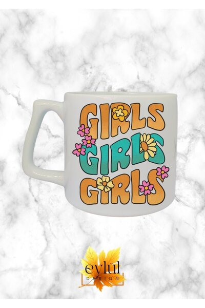 Eylül Design Girls Themed Special Design Printed Luxury Ceramic Mug Cup Birth...