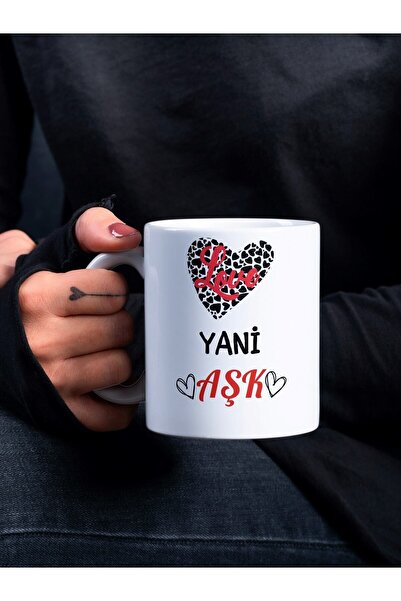 Eylül Design الحب حتى الحب مكتوبة متعة مكتوبة تصميم خاص المطبوعة القدح كوب هد...