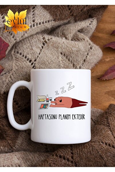 Eylül Design My Weekend Plan Is Attached Written Special Design Fun Printed Mug