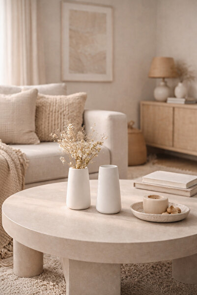Özalp Decor Minik Dekoratif 2’li Vazo Set 10 cm – El Yapımı Modern Tasarım | ...