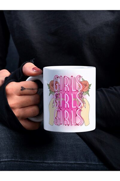 Eylül Design Girl Power Special Design Printed Mug Cup Gift Mug Cup Tea-Coffe...