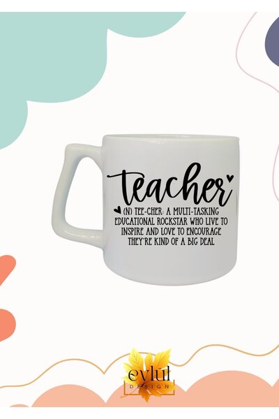 Eylül Design Teacher Themed Special Design Printed Luxury Ceramic Mug Cup Tea...