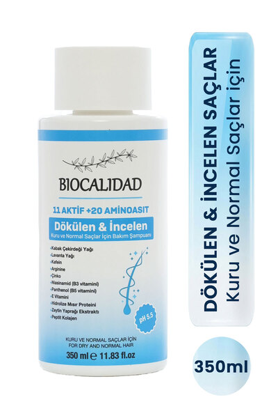 biocalidad Kuru ve Normal/ Dökülen ve İncelen Saçlar için Bakım Şampuanı