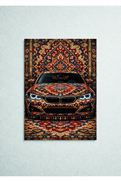 BLACKONECLASS BMW Spor Araba Çerçevesiz Duvar Posteri | 29,7x42 cm Dekoratif ...