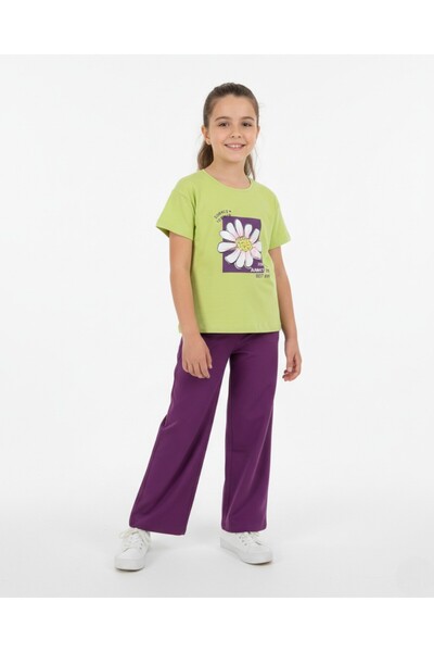 VOY KİDS Devojčički komplet gornjeg i donjeg dela sa pantalonama, uzrast 6-7-...