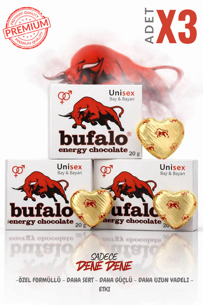 bufalo Ginseng Enerji Özel Çikolata 3lü