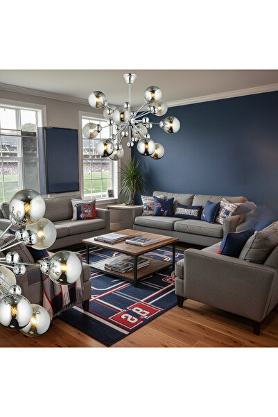 LampaLuce Galassia Modern Avize 9'lu Krom