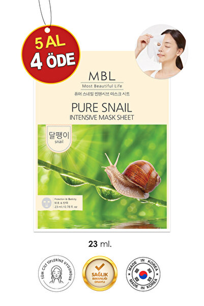 MBL Teresia MBL Pure Snail Intensive Mask Sheet – Salyangoz Özlü Elastikiyet ...