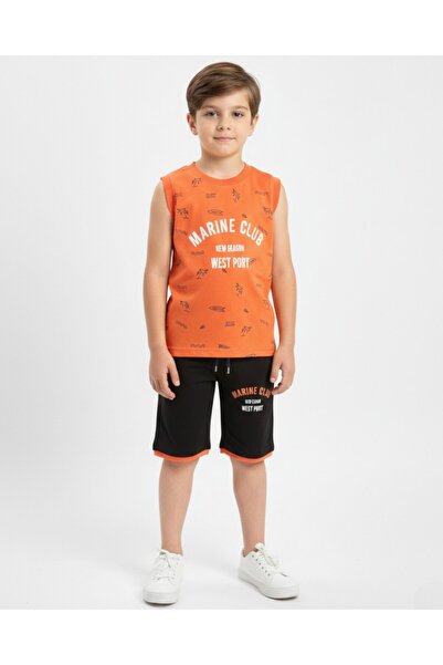 Egelite Хлопчик 2-10 років, без рукавів, шорти, літній комплект з морським пр...