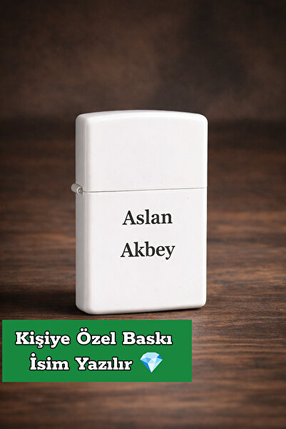 TrendÜrünlerim İsme Özel Yazılı Benzinli Çakmak Metal Gövde Rüzgar Dayanıklı