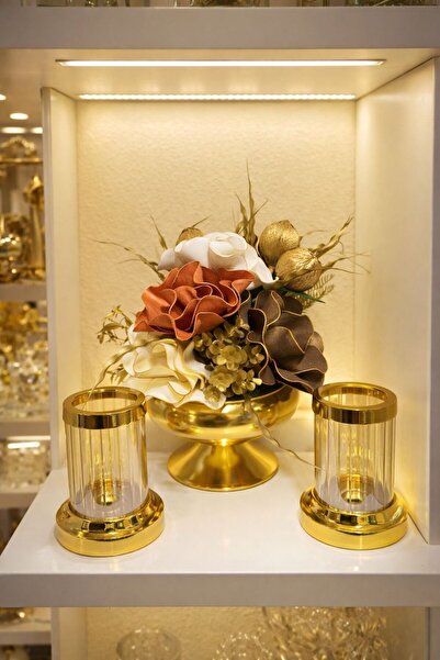 essacraft GOLD AYAKLI ARANJMAN MUMLUK SETİ