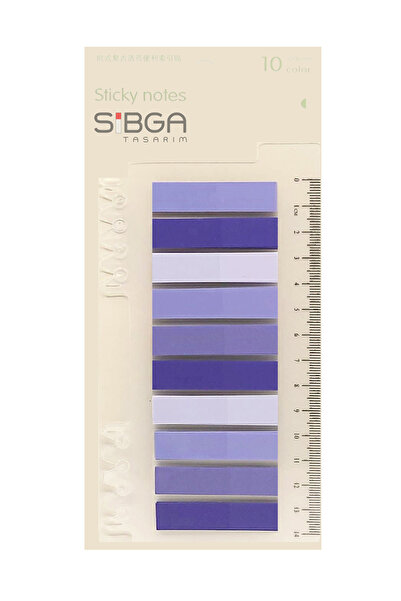 sibga tasarım Şeffaf Mor tonlar Postit Post-it Post it. Kitap Ayracı Ayraç Po...