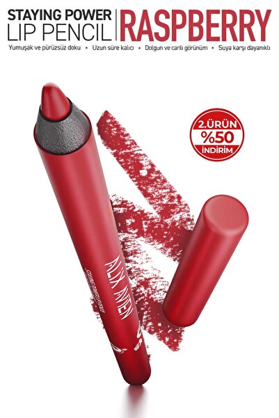 Alix Avien قلم شفاه ناعم يدوم طويلاً - مقاوم للماء، قلم شفاه Raspberry 57