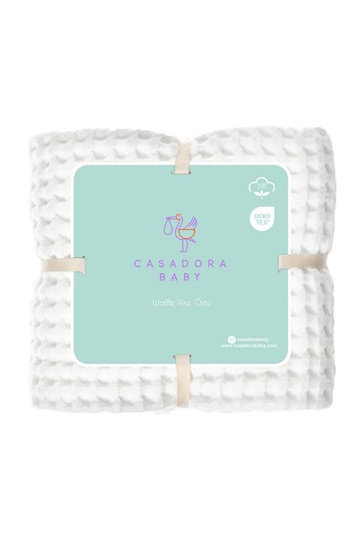 Generic Brand 100% Cotton Baby Waffle Pique White