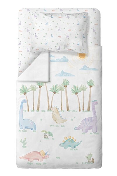 Casadora Baby Dino 100% Pamuk, Saten Tek Kişilik Çocuk Nevresim Takımı