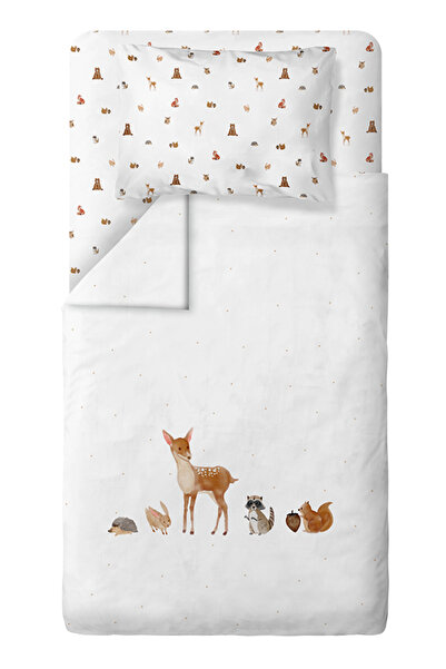 Casadora Baby طقم غطاء لحاف فردي من الساتان القطني بنسبة 100% من فورست أميجوس