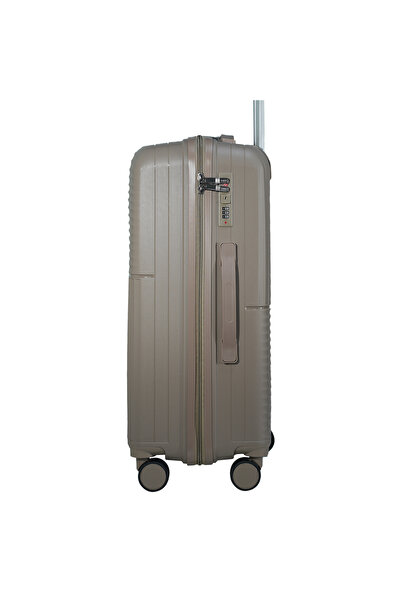Kairos 28 Inch Khaki Luggage Bag | Polypropylene & Lightweight, Scratch Resis...