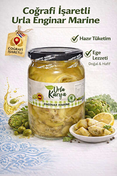 Urla Karya Coğrafi İşaretli Urla Enginar Marine 390 Gr Cam Kavanoz Hazır Tüketim