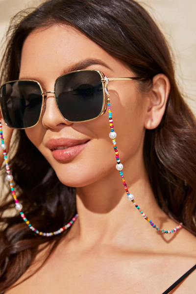 New Obsessions Colorful Beaded Pearl Glasses String