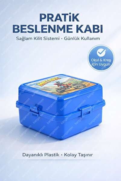 M&L LUNCH BOX 4 Bölmeli Beslenme Kutusu - Kaşık ve Çatal Setli Pratik Okul Be...