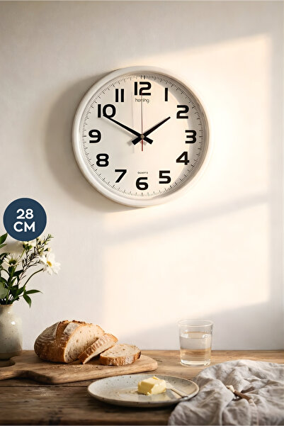 HOMİNG Ceas de Perete Modern cu Cadru Alb Homing 28 Cm