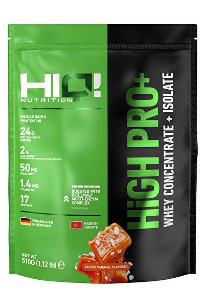 HIQ NUTRITION HIQ High Pro+ 510gr SALTED CARAMEL FLAVORED