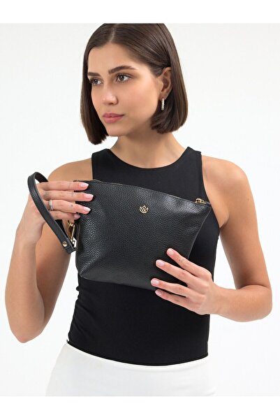 Meskanto Helen Genuine Leather Clutch Hand and Makeup Bag