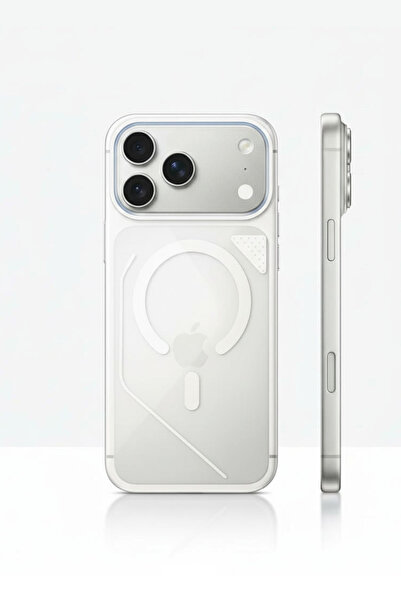 Shinytech iPhone 16 Pro Uyumlu Line MagSafe Şeffaf Kılıf - Kamera Korumalı, S...