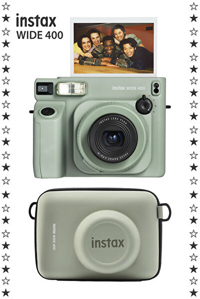 Fujifilm Instax Wide 400 Yeşil Fotoğraf Makinesi ve Eva Kılıf Seti