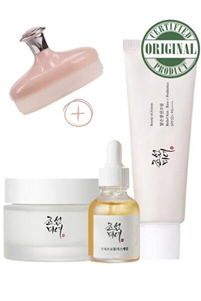 Beauty of Joseon مجموعة الإشراق + ليفة التقشير: سيروم الإشراق، كريم داينستي، ...
