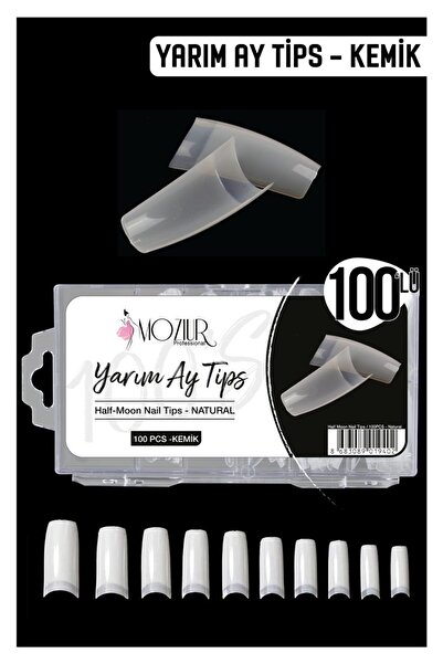 MOZIUR 100'lü Yarım Ay Tips - Kemik