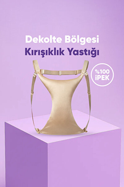 Beauty Pillow %100 İpek Göğüs Arası Dekolte Bölgesi Kırışıklık Önleyici Sütye...