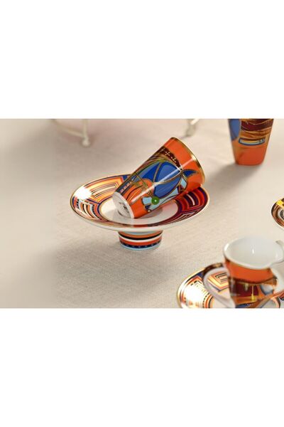 Edora Home فنجان قهوة تركي باليرمو لشخصين 4 قطع (غير قابل للغسل في غسالة الأط...