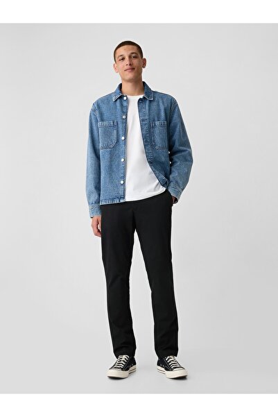 GAP Erkek Siyah GapFlex Slim Khaki Pantolon