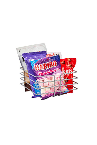 Edora Home Сребърна многофункционална овална квадратна ъглова кошница, органа...