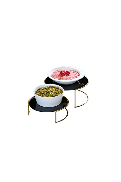 Edora Home حامل عرض معدني ذهبي كبير الحجم مكون من قطعتين، هدية للديكور والضيا...