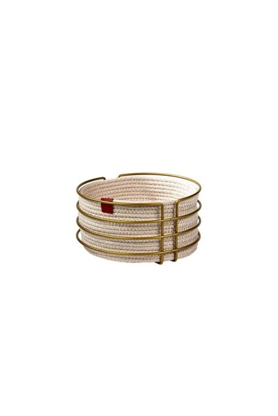 Edora Home Mat Gold Yuvarlak Ekmek Sepeti Ekmeklik Sunum Sepeti Makrome Çok Amaçlı Paslanmaz Metal