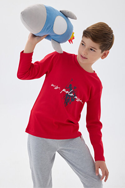 U.S. Polo Assn. Set de pijamale roșii pentru băieți U.S. Polo Assn