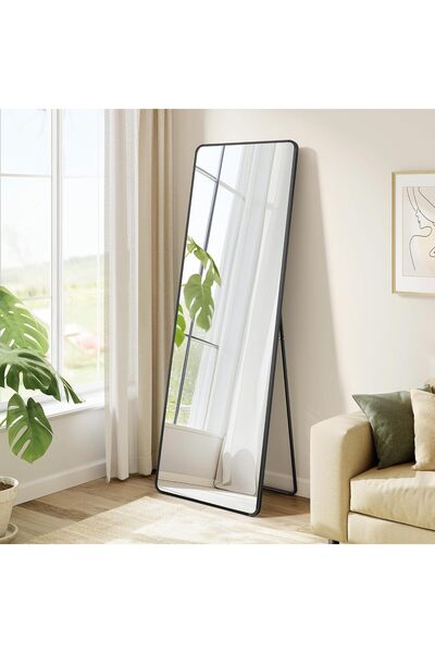 SONGMICS Oglindă pentru masă de toaletă, ramă din aluminiu, sticlă securizată...