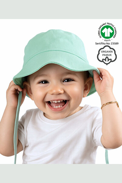 Zuppers قبعة أطفال من قطن الموسلين العضوي - نعناع
