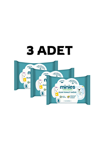 Minies Islak Tuvalet Kağıdı 60'Lı * 3 ADET