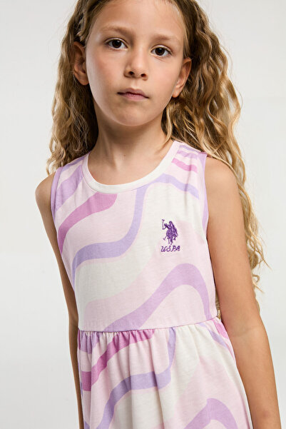 U.S. Polo Assn. Rochie roz pentru fete U.S. Polo Assn