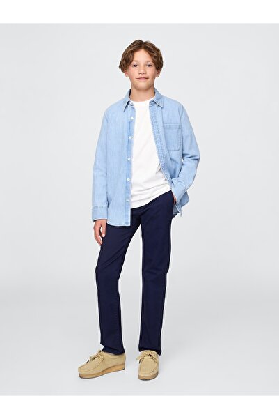 GAP Erkek Çocuk Lacivert Khaki Washwell™ Pantolon