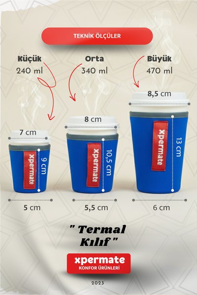 XPERMATE Thermal Beverage Sleeve, Neoprene Coffee Cup Sleeve That Keeps Hot and Cold Drinks, Prevents Sweat