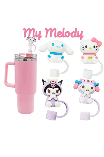 Besify Sanrio Kuromi Cinnamoroll Pipet Tıpası Quencher Pipet Tıpası Kuromi Pi...