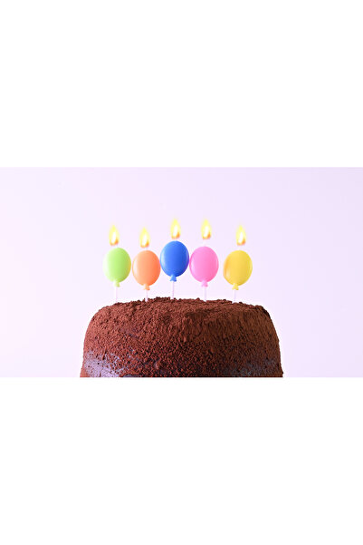 Baloniva BALON ŞEKİLLİ PASTEL MUM 5'Lİ