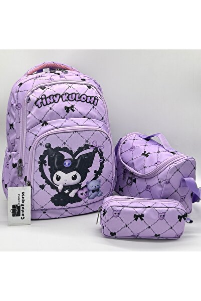 ÇantaExpress Σετ 3 Σετ Παιδική Τσάντα Δημοτικού για Κορίτσια - Μοτίβο χαρακτή...