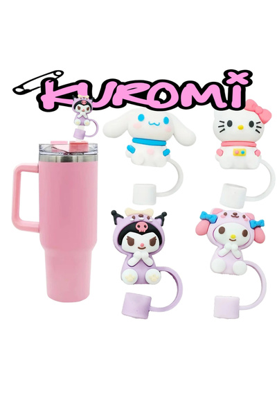 Besify Sanrio Kuromi Cinnamoroll Pipet Tıpası Quencher Pipet Tıpası Kuromi Pi...