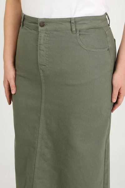 vl vellichor Plus Size Tight Skirt - Green
