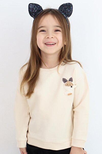 Breeze Girl's Sweatshirt Happy Cloud & Cute Chick with Accessory Detail, Ages...
